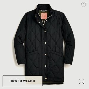 J. Crew Quilted Cocoon Puffer Coat